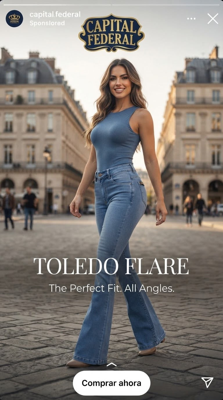 Jeans Toledo Flare light Blue